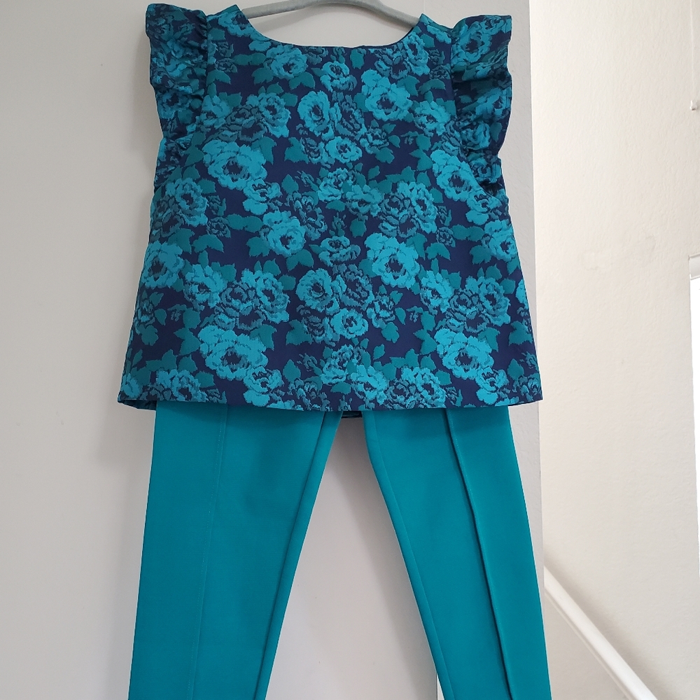 Janie and Jack Brocade Top and Ponte Pants